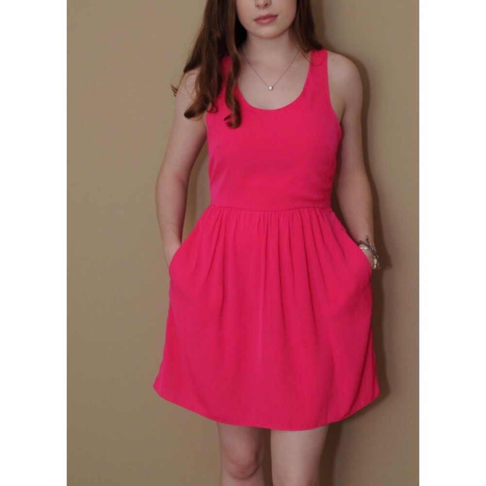 Hot pink dress